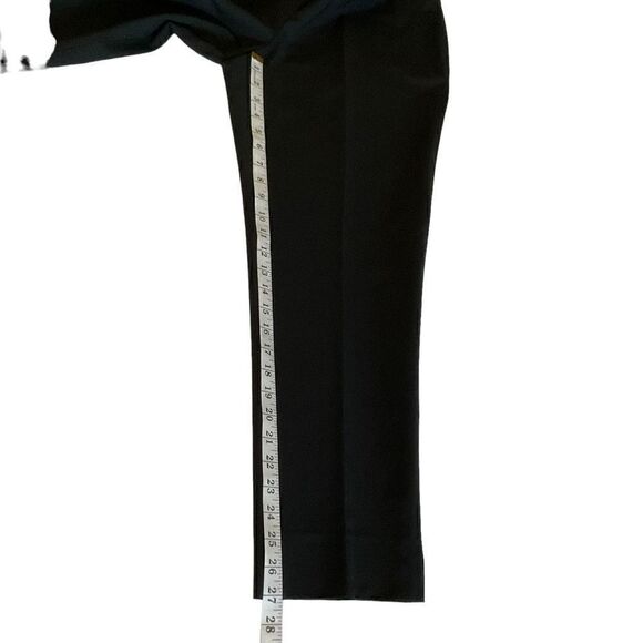 Lafayette 148 Pants Dress Trousers Side Zipper Ankle Slits Black Women Size 14 - Picture 9 of 15